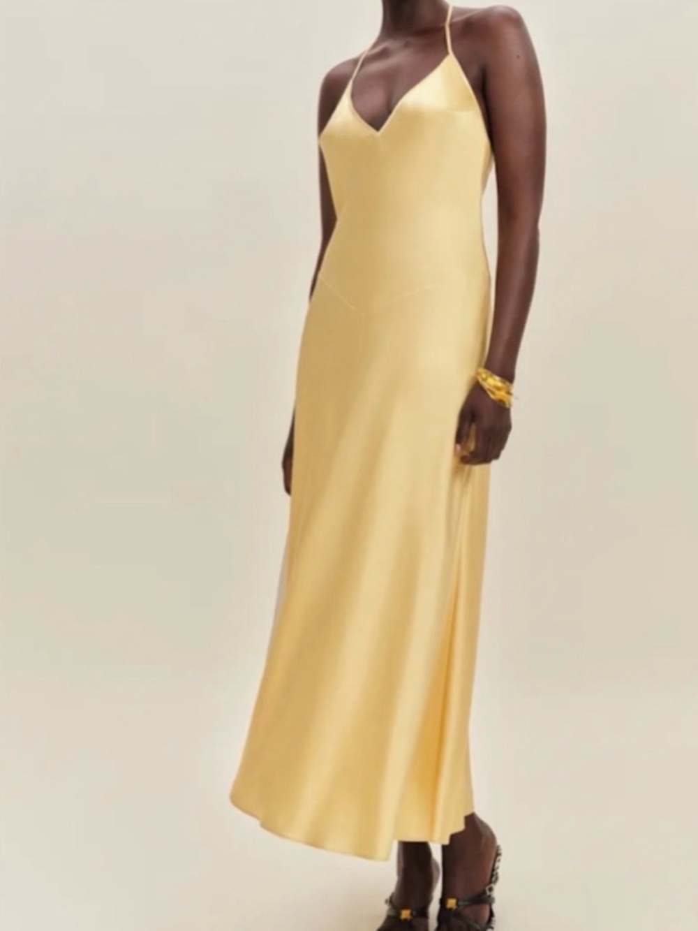 NWT Reformation Nari Silk Dress (Minor flaws) in Sunshine- Size 6
